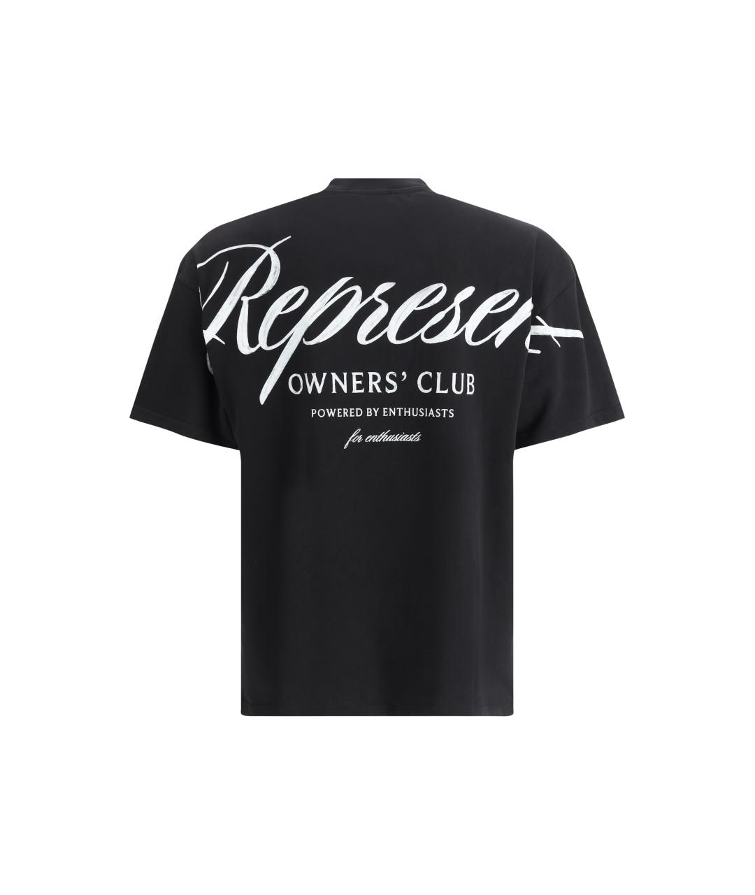 REPRESENT Черная хлопковая футболка, фото 2