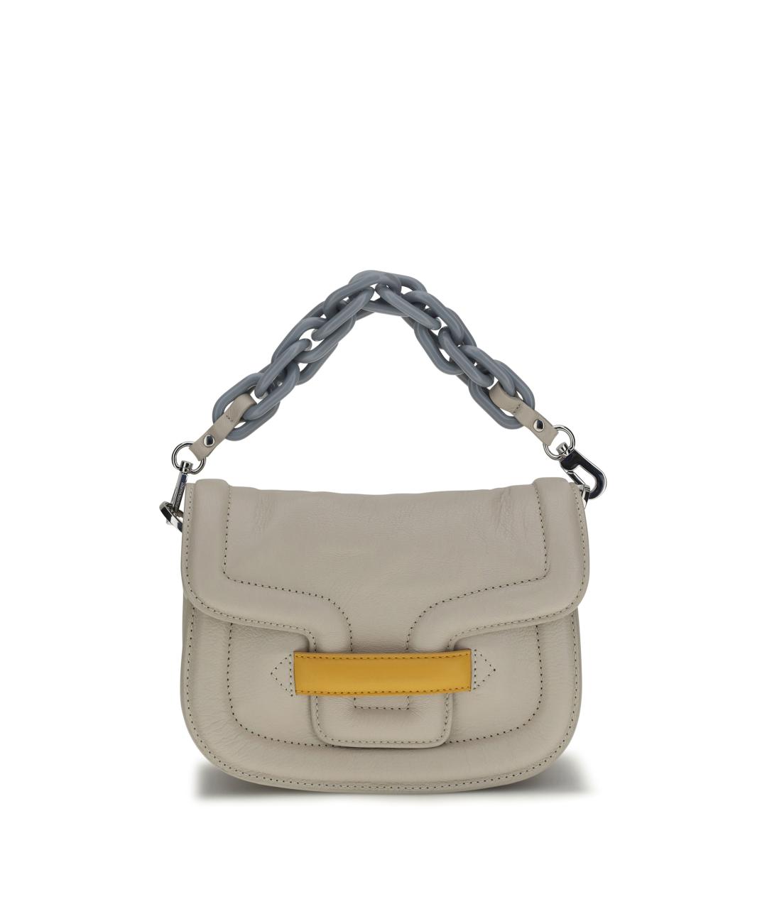 PIERRE HARDY Серая кожаная сумка через плечо, фото 1