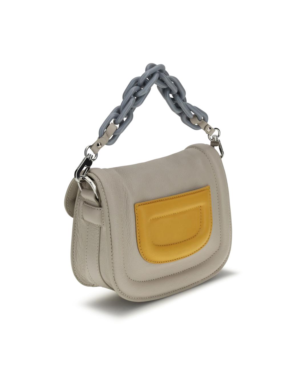 PIERRE HARDY Серая кожаная сумка через плечо, фото 3