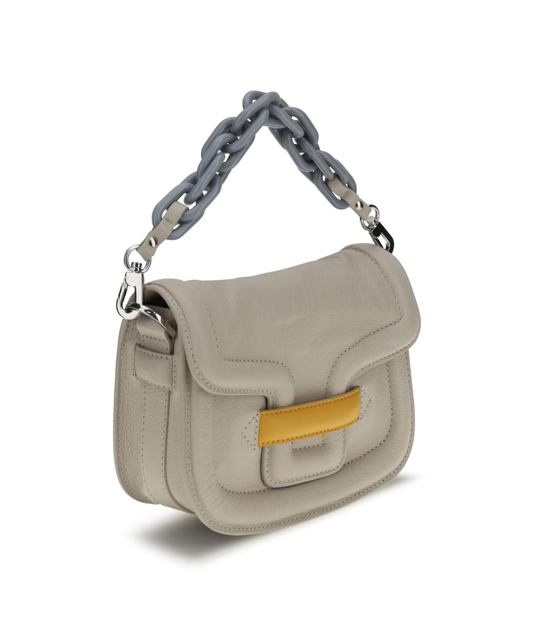 PIERRE HARDY Серая кожаная сумка через плечо, фото 2