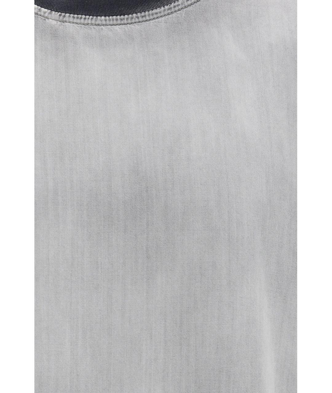DIESEL Серая хлопковая футболка, фото 3