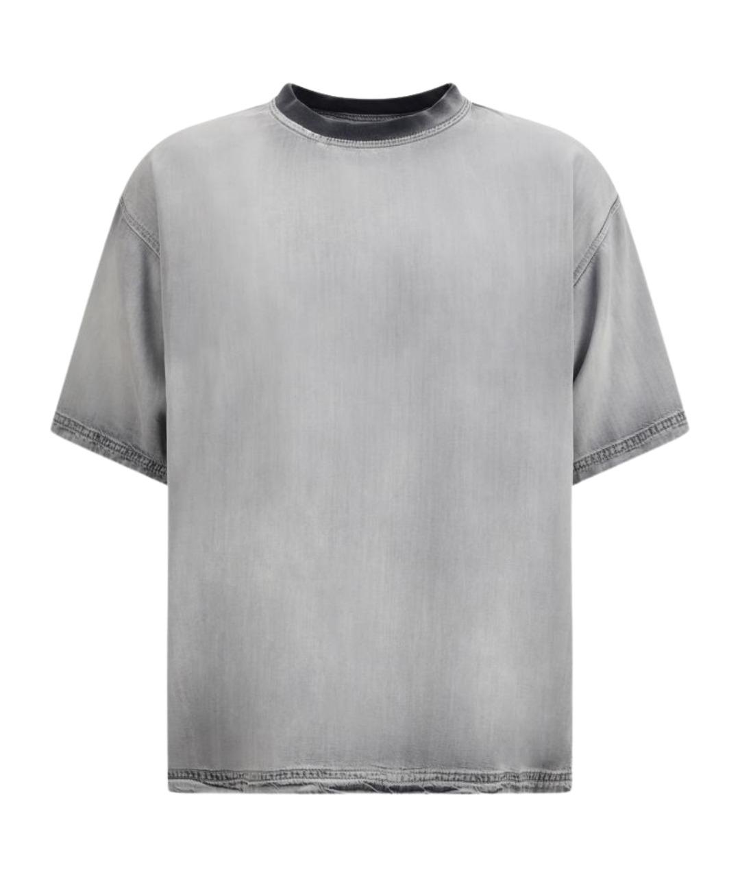 DIESEL Серая хлопковая футболка, фото 1