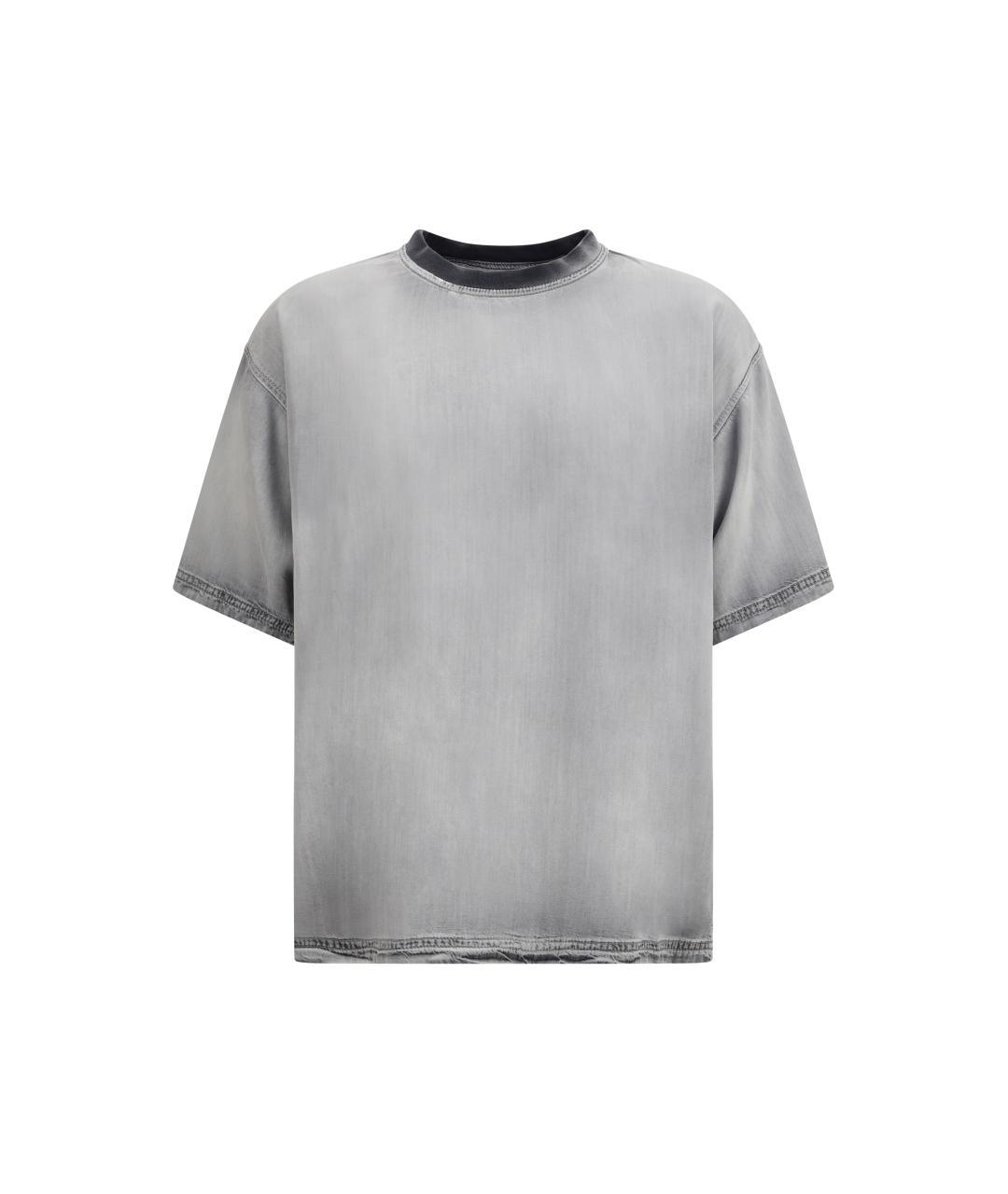 DIESEL Серая хлопковая футболка, фото 4