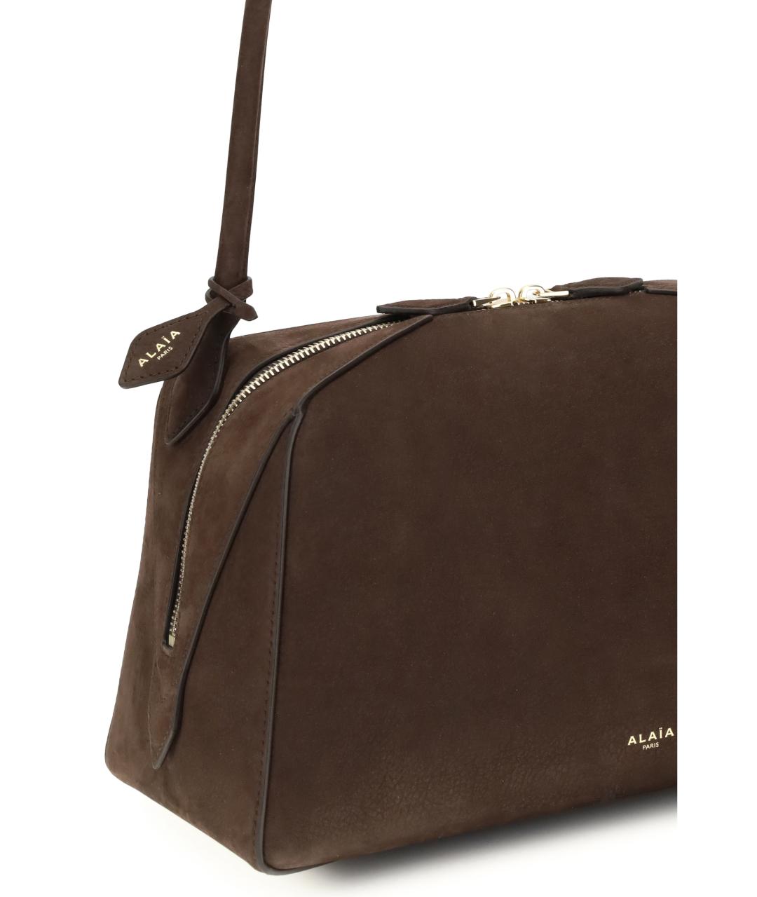 ALAIA Коричневая кожаная сумка через плечо, фото 4