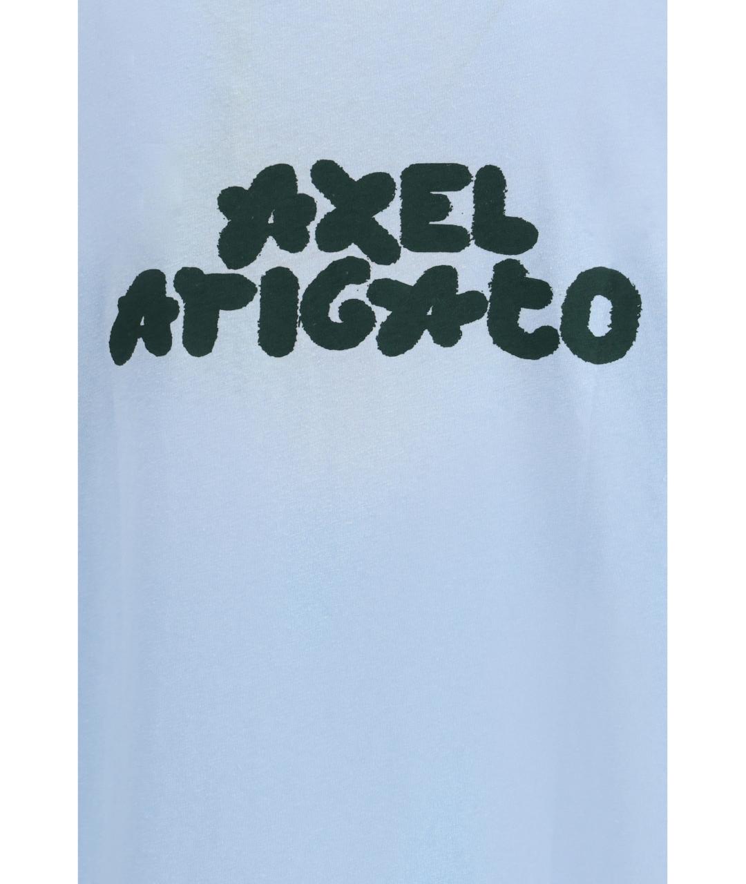 AXEL ARIGATO Голубая хлопковая футболка, фото 3