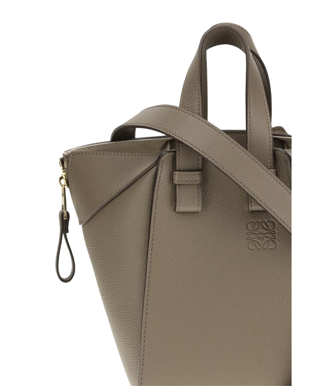 LOEWE Бежевая кожаная сумка тоут, фото 4