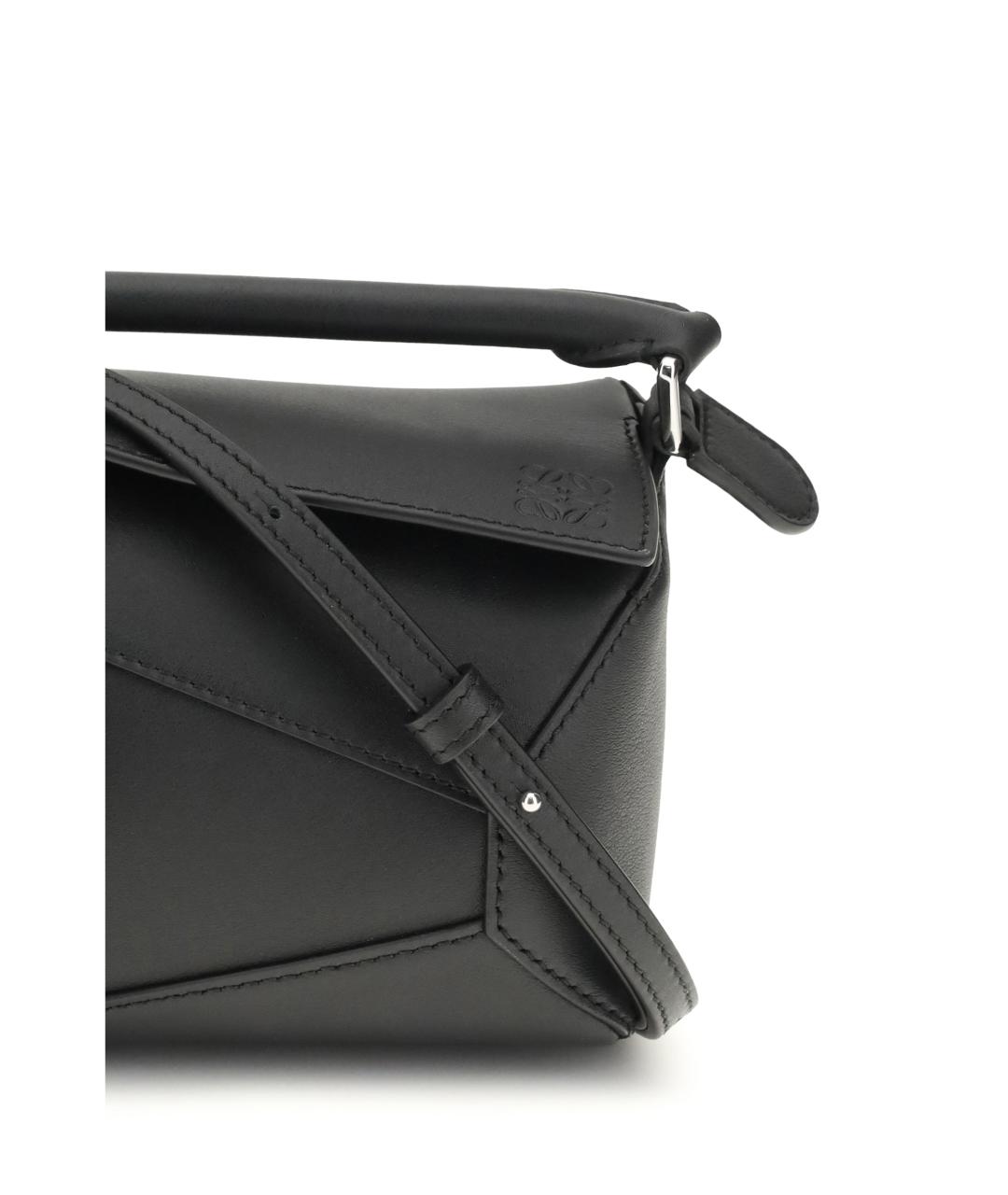 LOEWE Черная кожаная сумка через плечо, фото 4