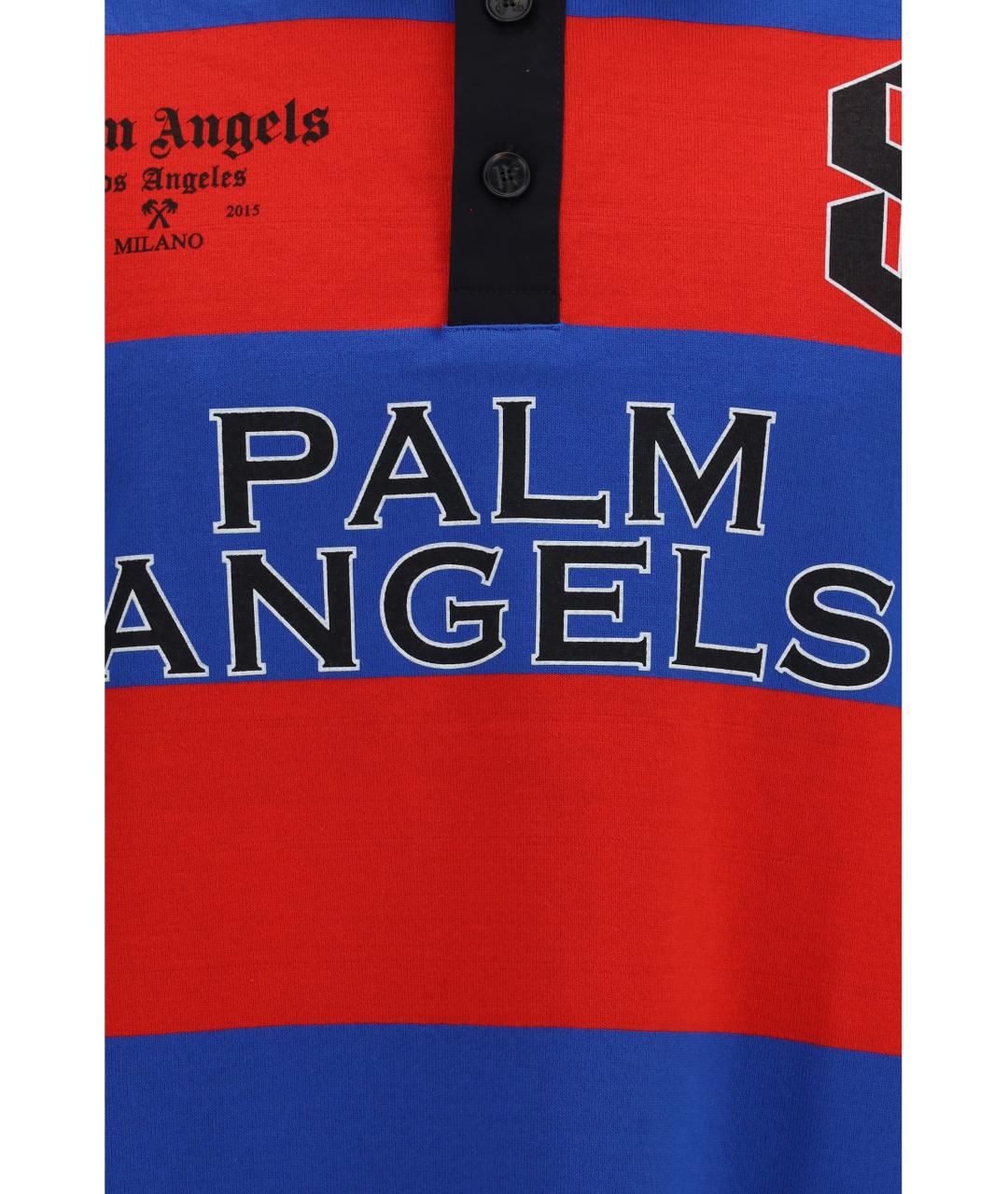 PALM ANGELS Мульти хлопковое поло с коротким рукавом, фото 3