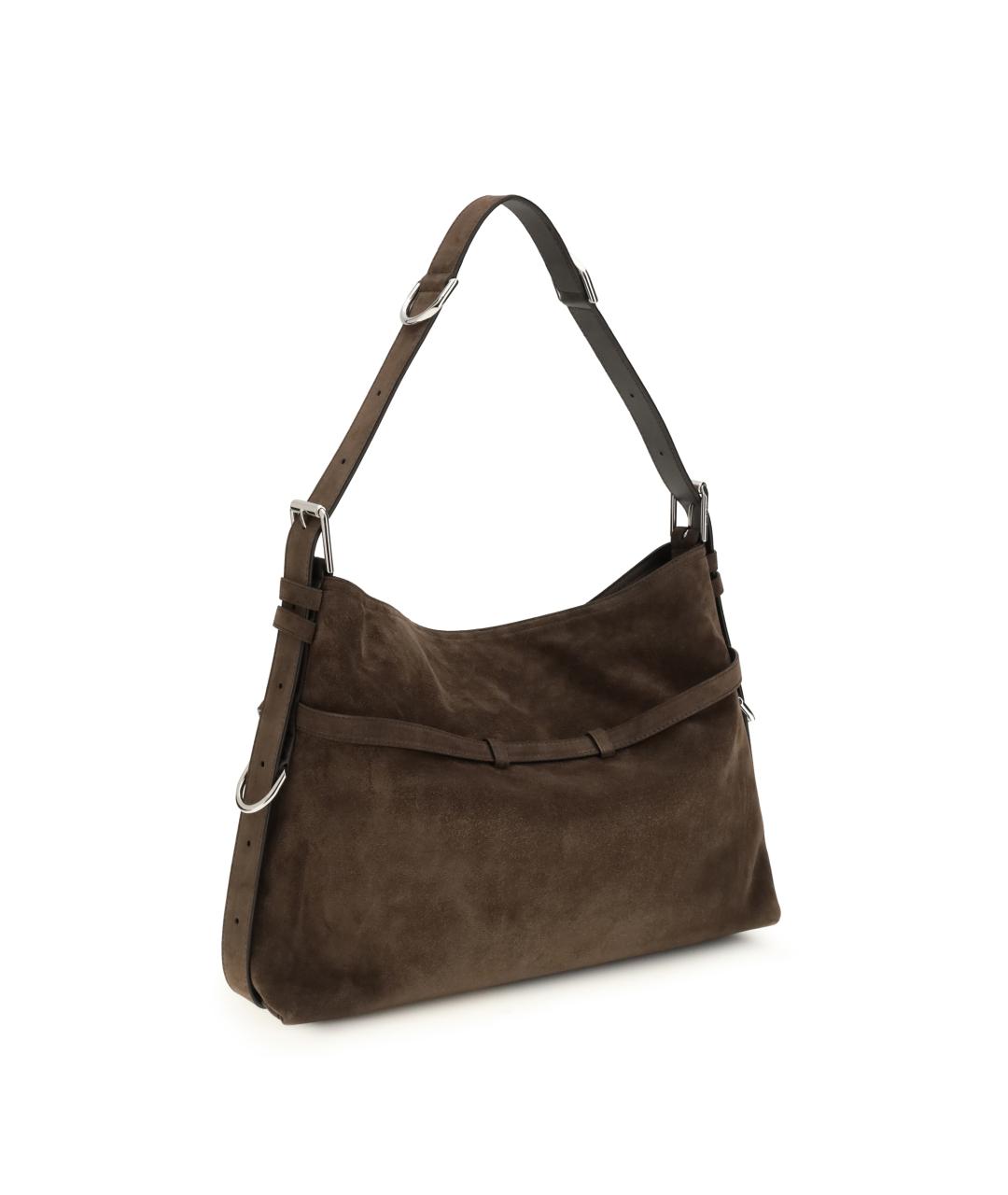 GIVENCHY Коричневая замшевая сумка тоут, фото 3