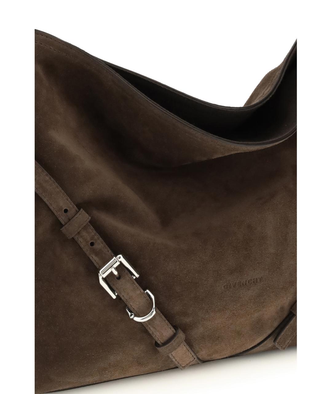 GIVENCHY Коричневая замшевая сумка тоут, фото 4