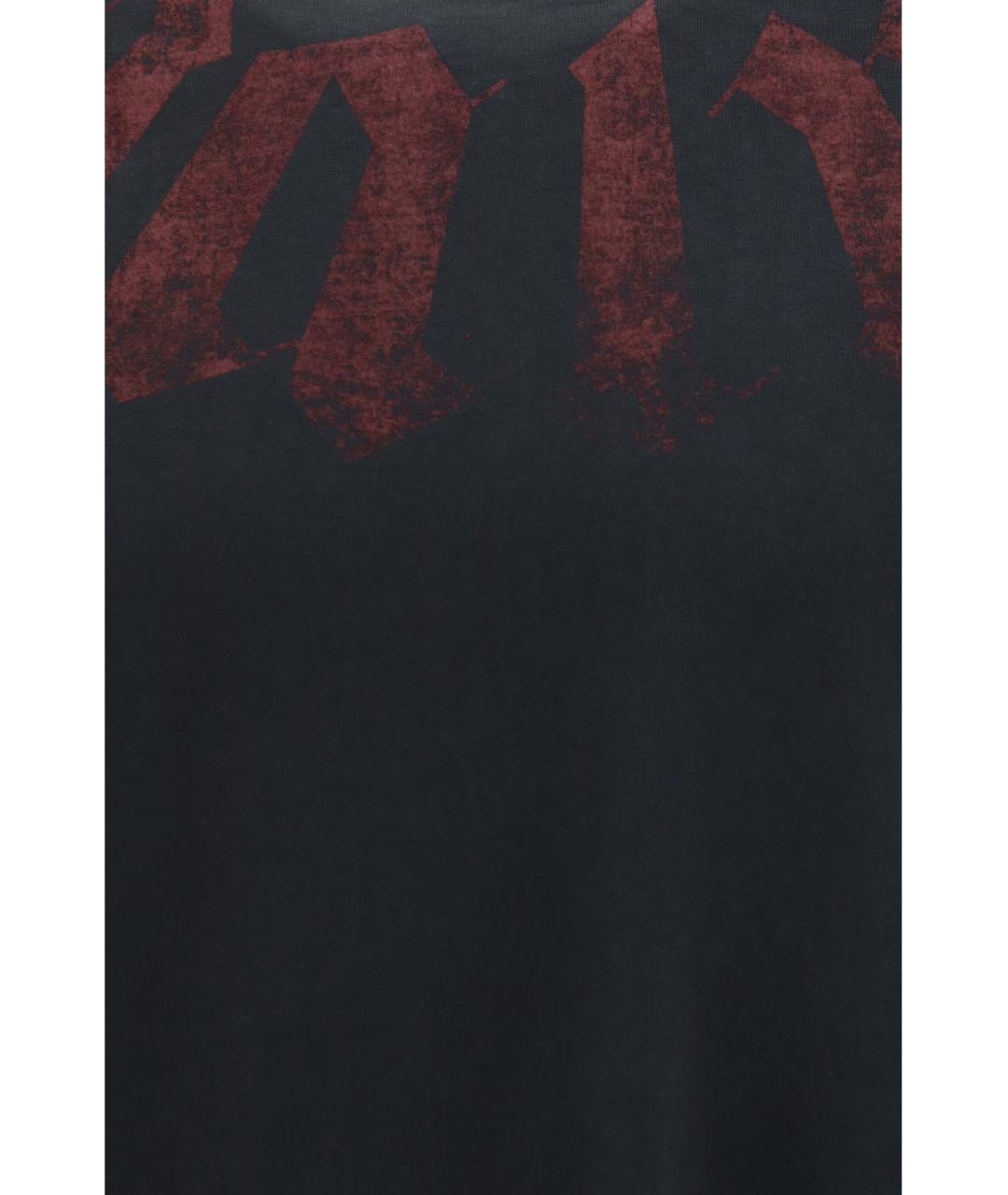 PALM ANGELS Черная хлопковая футболка, фото 3