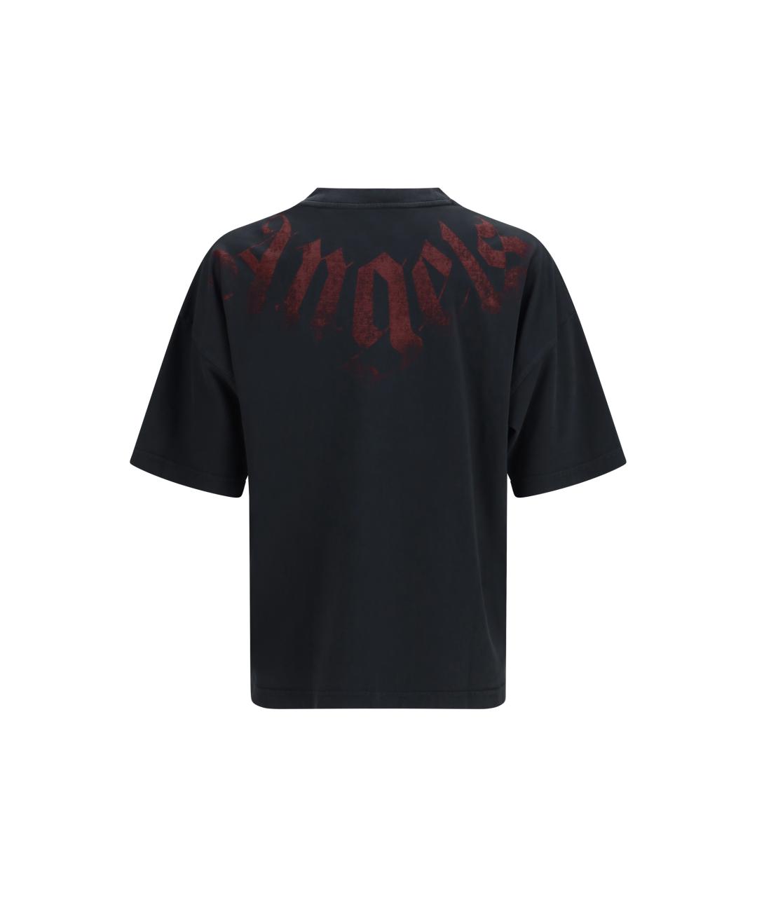 PALM ANGELS Черная хлопковая футболка, фото 2