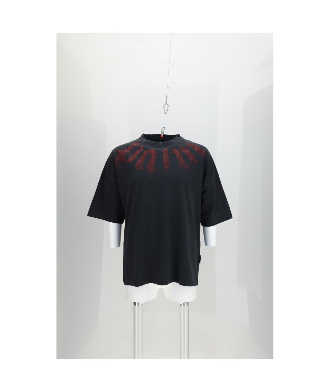 PALM ANGELS Черная хлопковая футболка, фото 1