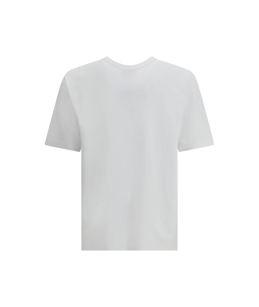 MAISON KITSUNE Белая хлопковая футболка, фото 2