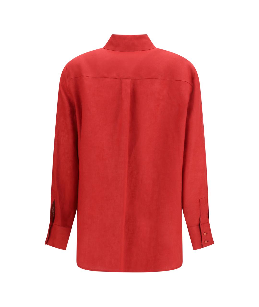 LARDINI Красная льняная рубашка, фото 2