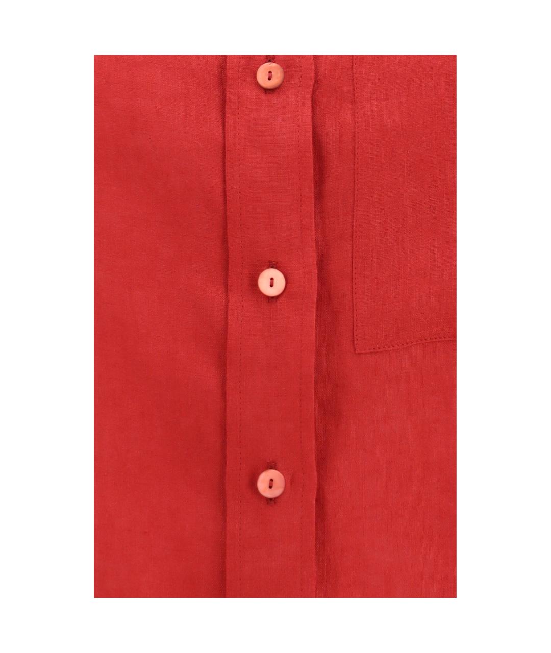 LARDINI Красная льняная рубашка, фото 3