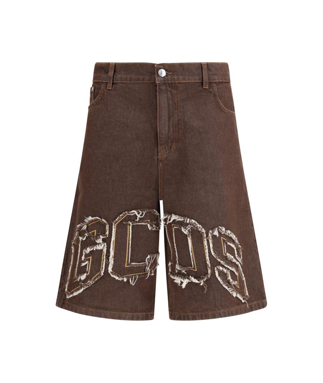 GCDS Коричневые хлопковые шорты, фото 1