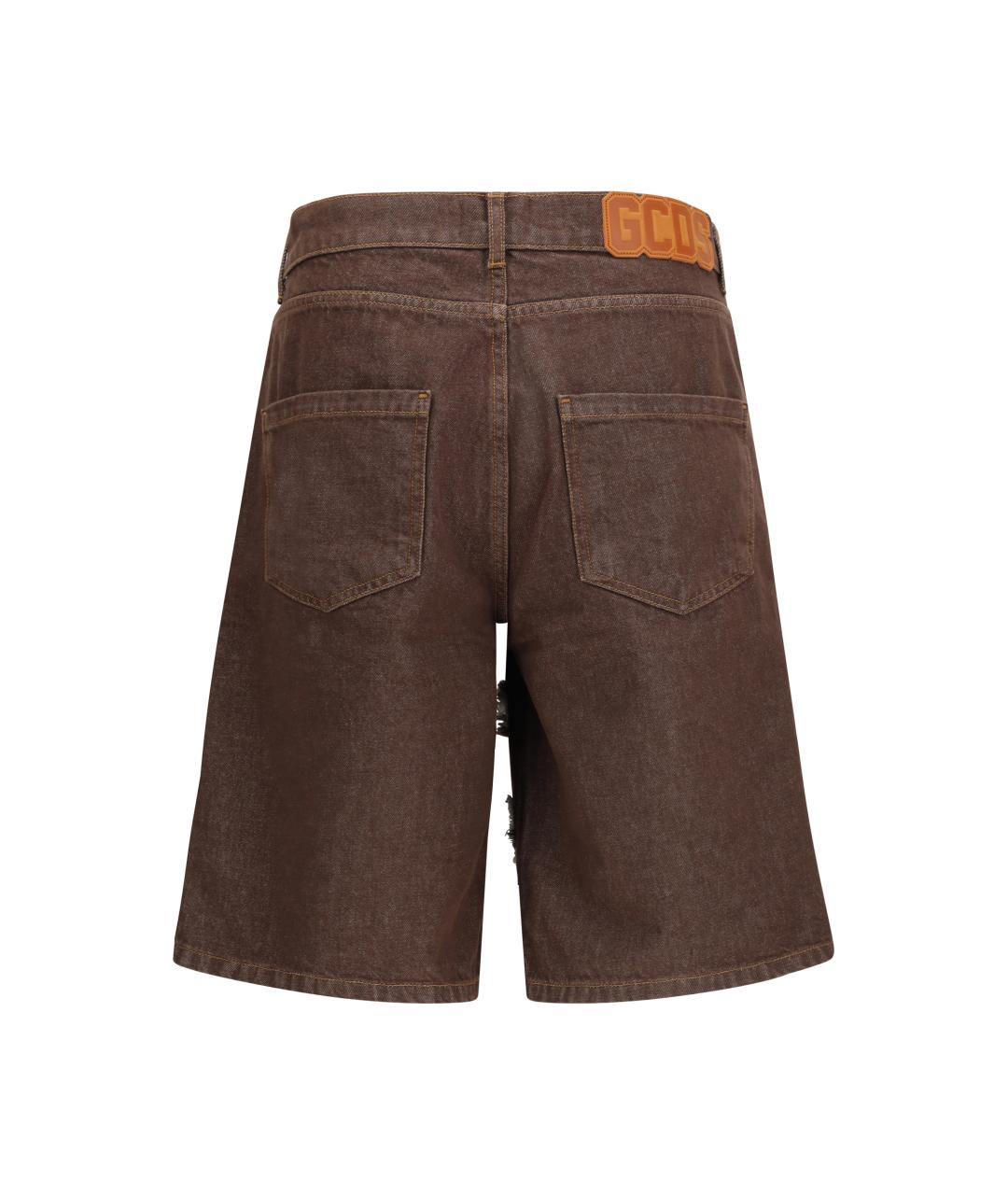 GCDS Коричневые хлопковые шорты, фото 2