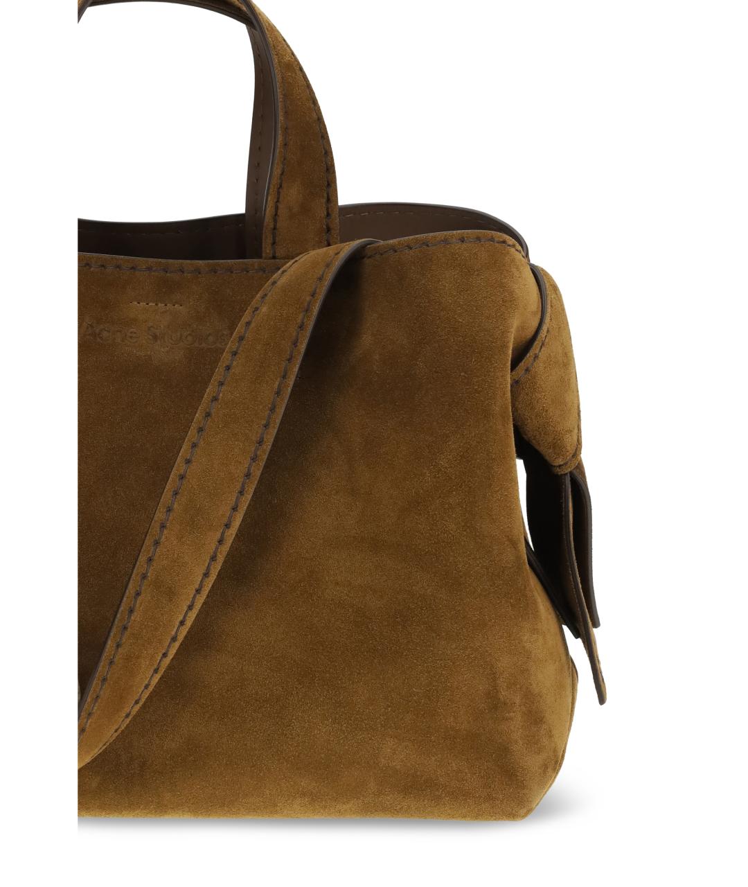 ACNE STUDIOS Коричневая замшевая сумка тоут, фото 4