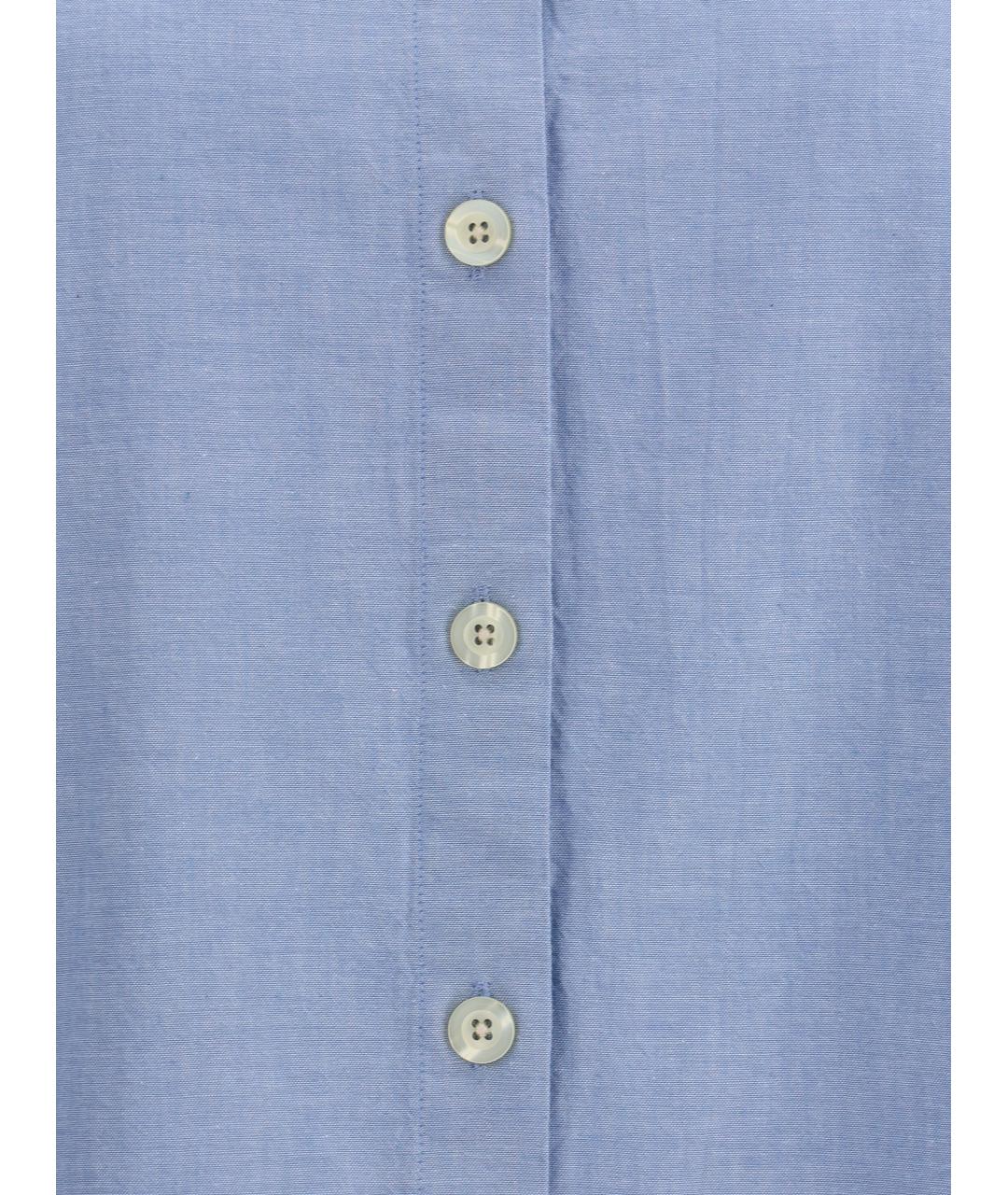 DEPERLU Голубая хлопковая рубашка, фото 3