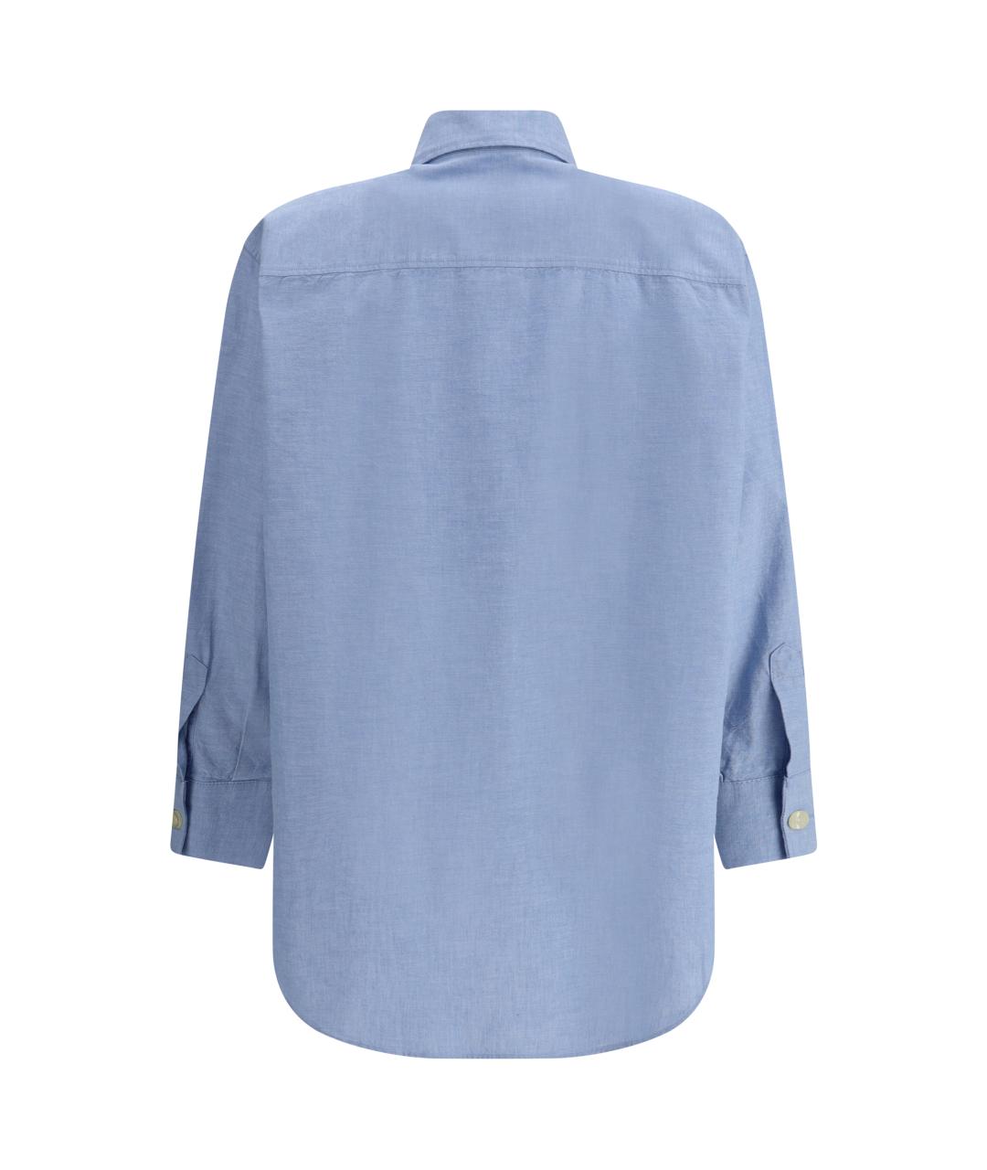 DEPERLU Голубая хлопковая рубашка, фото 2