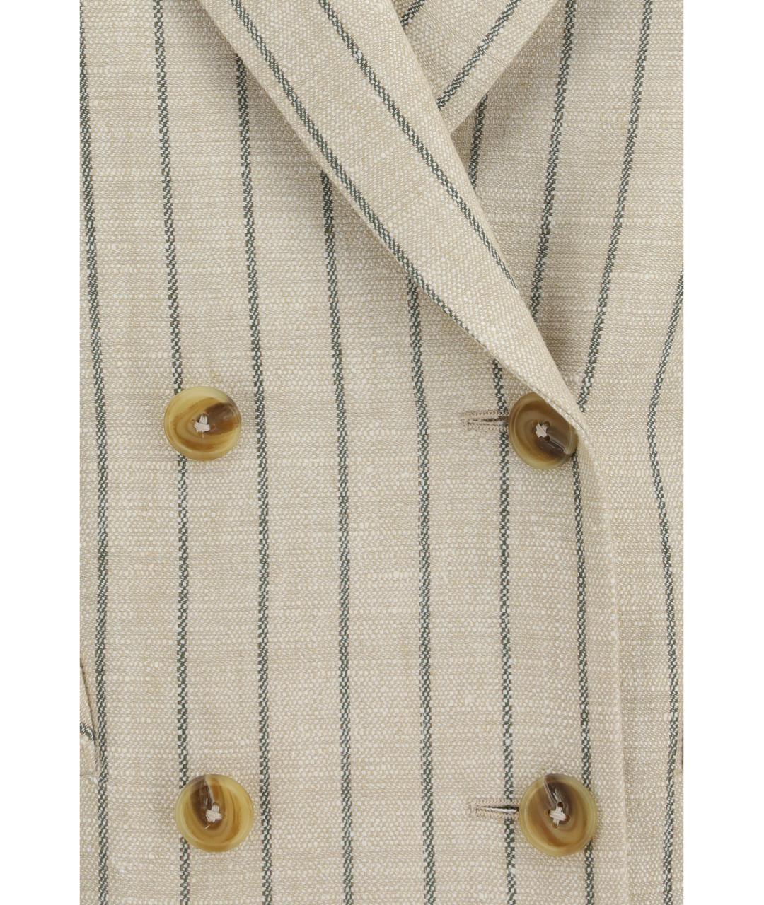 BLAZE MILANO Бежевый льняной жакет/пиджак, фото 3