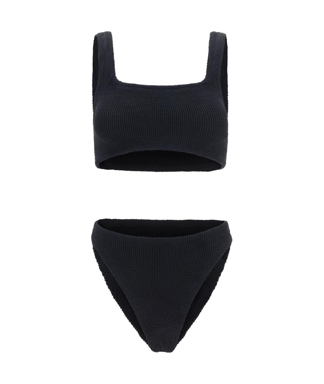 HUNZA G Черный полиамидовый купальник, фото 1