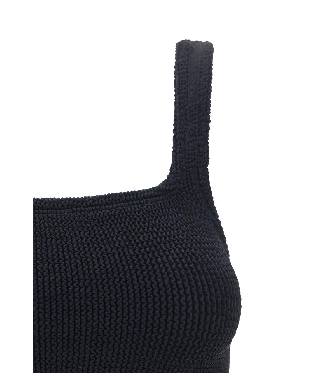 HUNZA G Черный полиамидовый купальник, фото 3