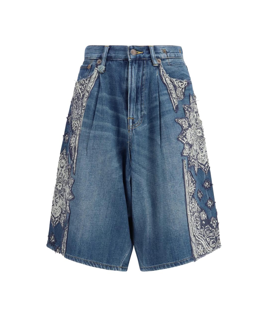 R13 Синие хлопковые шорты, фото 1