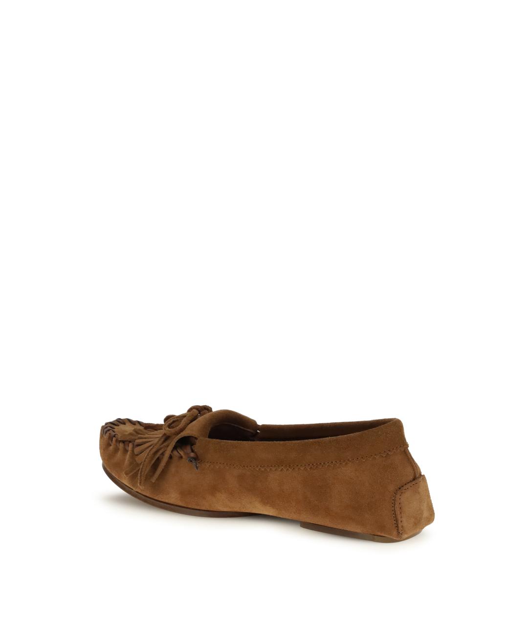 PARIS TEXAS Коричневые замшевые лоферы, фото 3