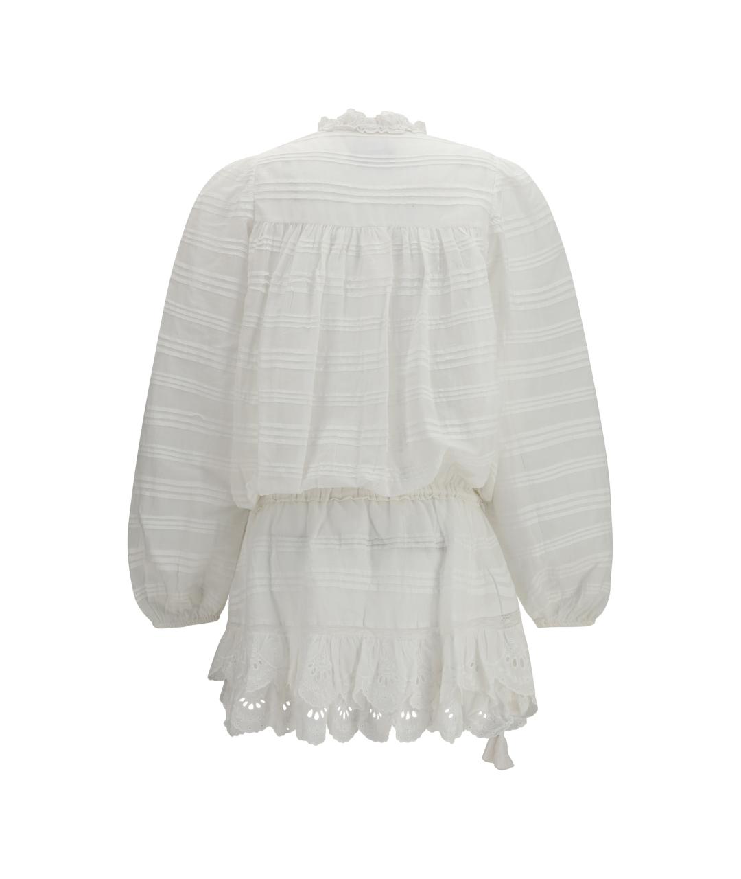 ISABEL MARANT ETOILE Белое хлопковое повседневное платье, фото 2