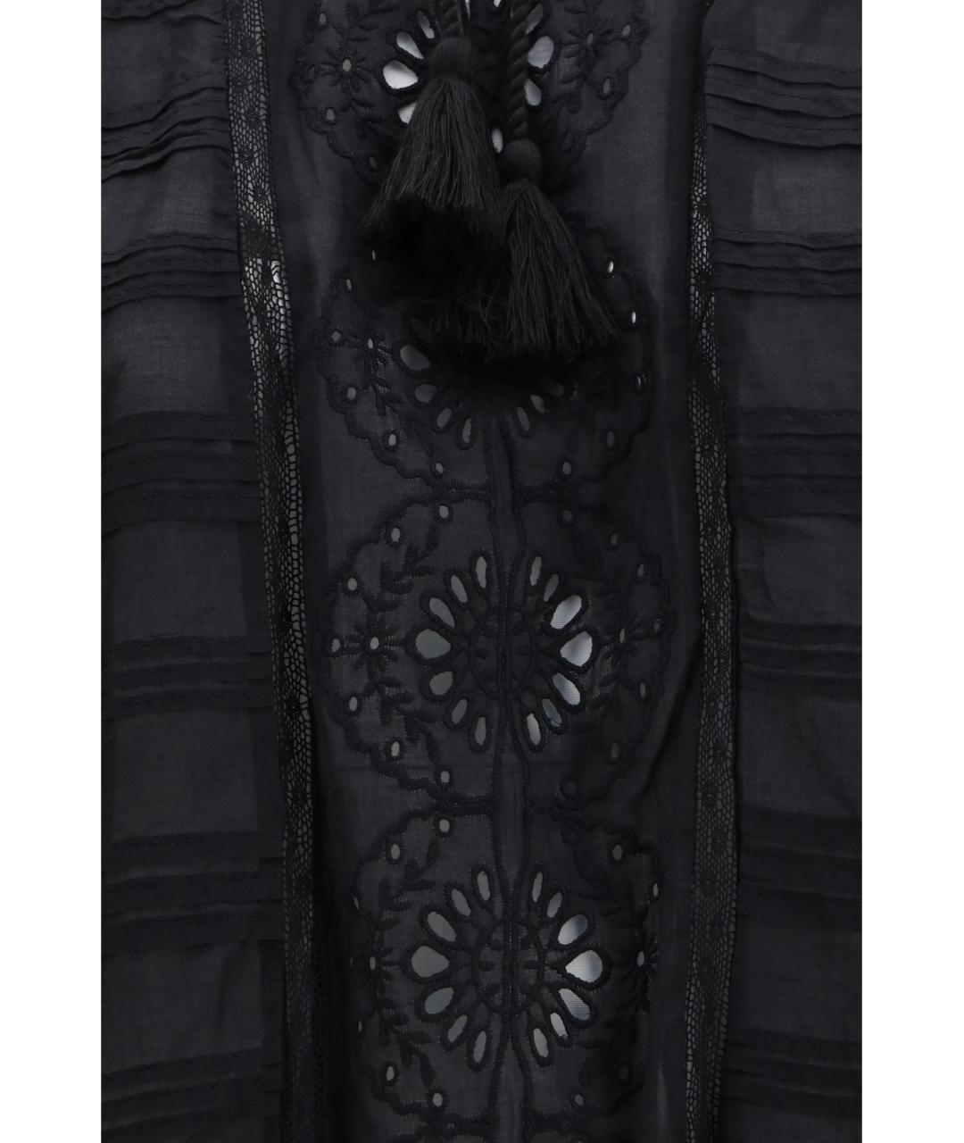 ISABEL MARANT ETOILE Черное хлопковое повседневное платье, фото 3