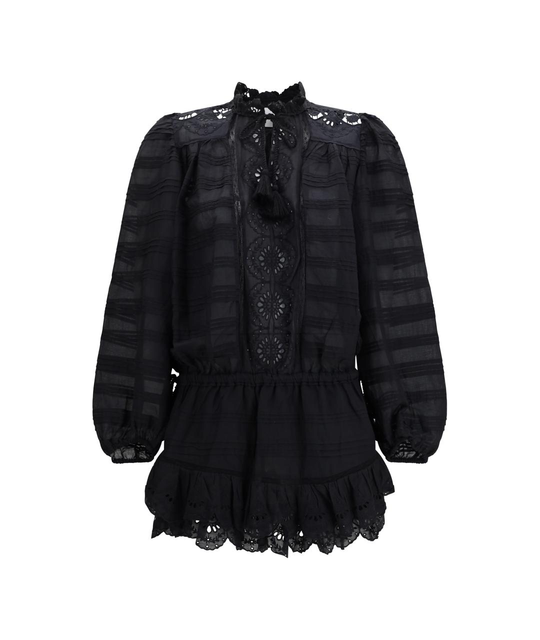 ISABEL MARANT ETOILE Черное хлопковое повседневное платье, фото 1