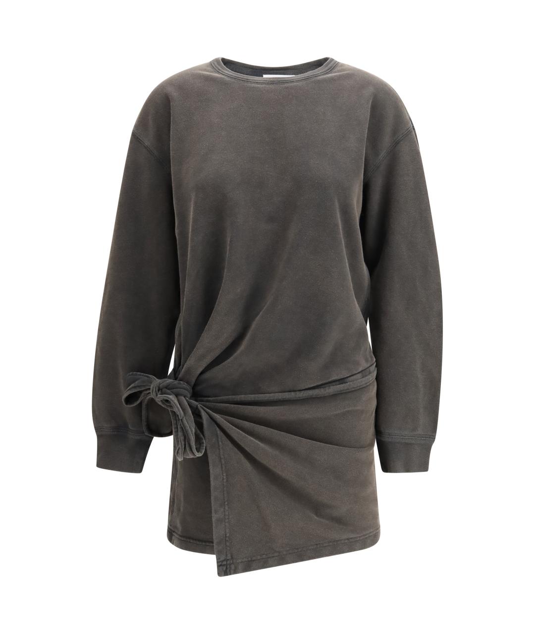 ISABEL MARANT ETOILE Серое хлопковое повседневное платье, фото 1