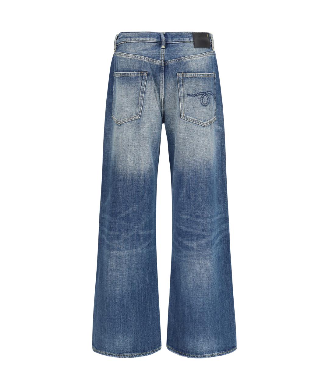 R13 Синие хлопковые джинсы клеш, фото 2