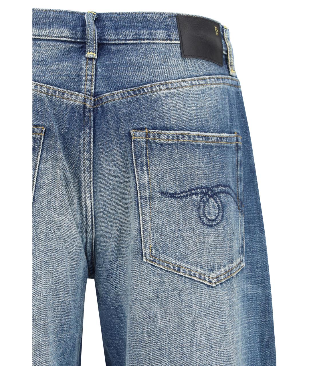 R13 Синие хлопковые джинсы клеш, фото 3