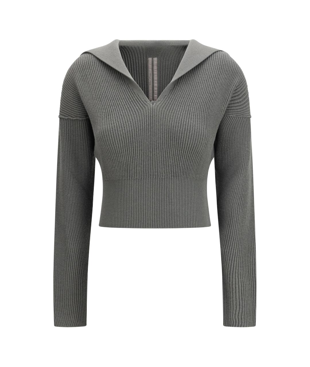 RICK OWENS Серый шерстяной джемпер / свитер, фото 1