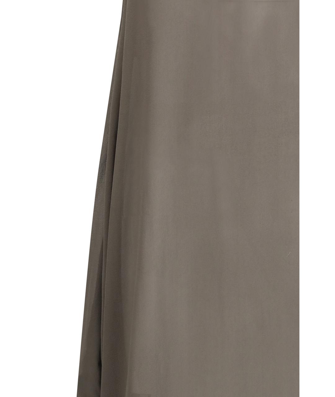 RICK OWENS Серое шелковое повседневное платье, фото 3
