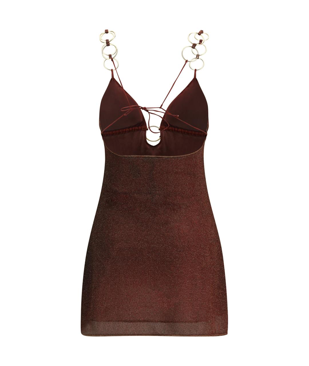 OSEREE Бордовое полиамидовое коктейльное платье, фото 2