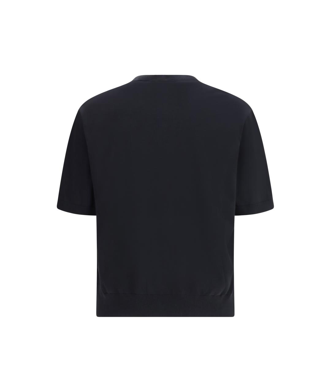 LANEUS Черная хлопковая футболка, фото 2