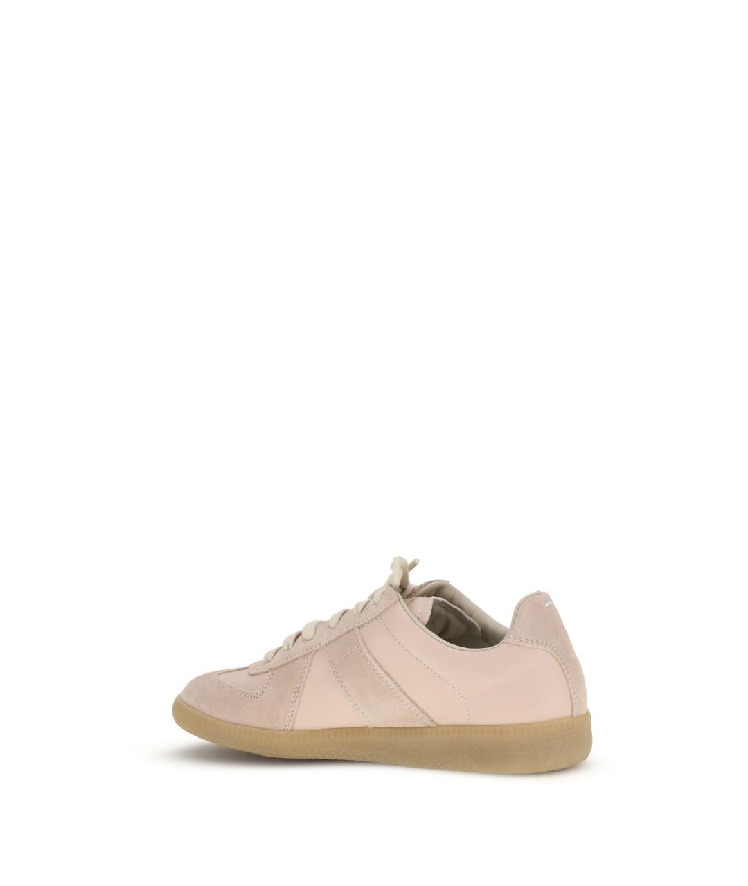 MAISON MARGIELA Розовые замшевые кроссовки, фото 3