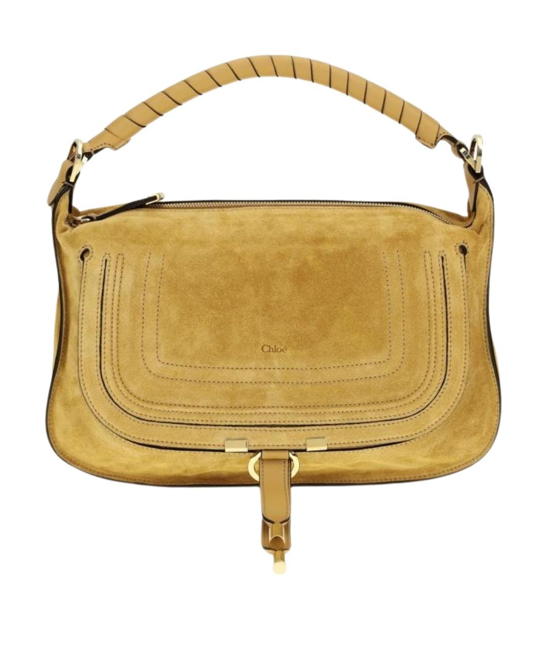 CHLOE Бежевая замшевая сумка через плечо, фото 1