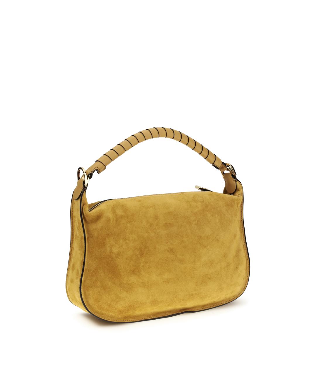 CHLOE Бежевая замшевая сумка через плечо, фото 3