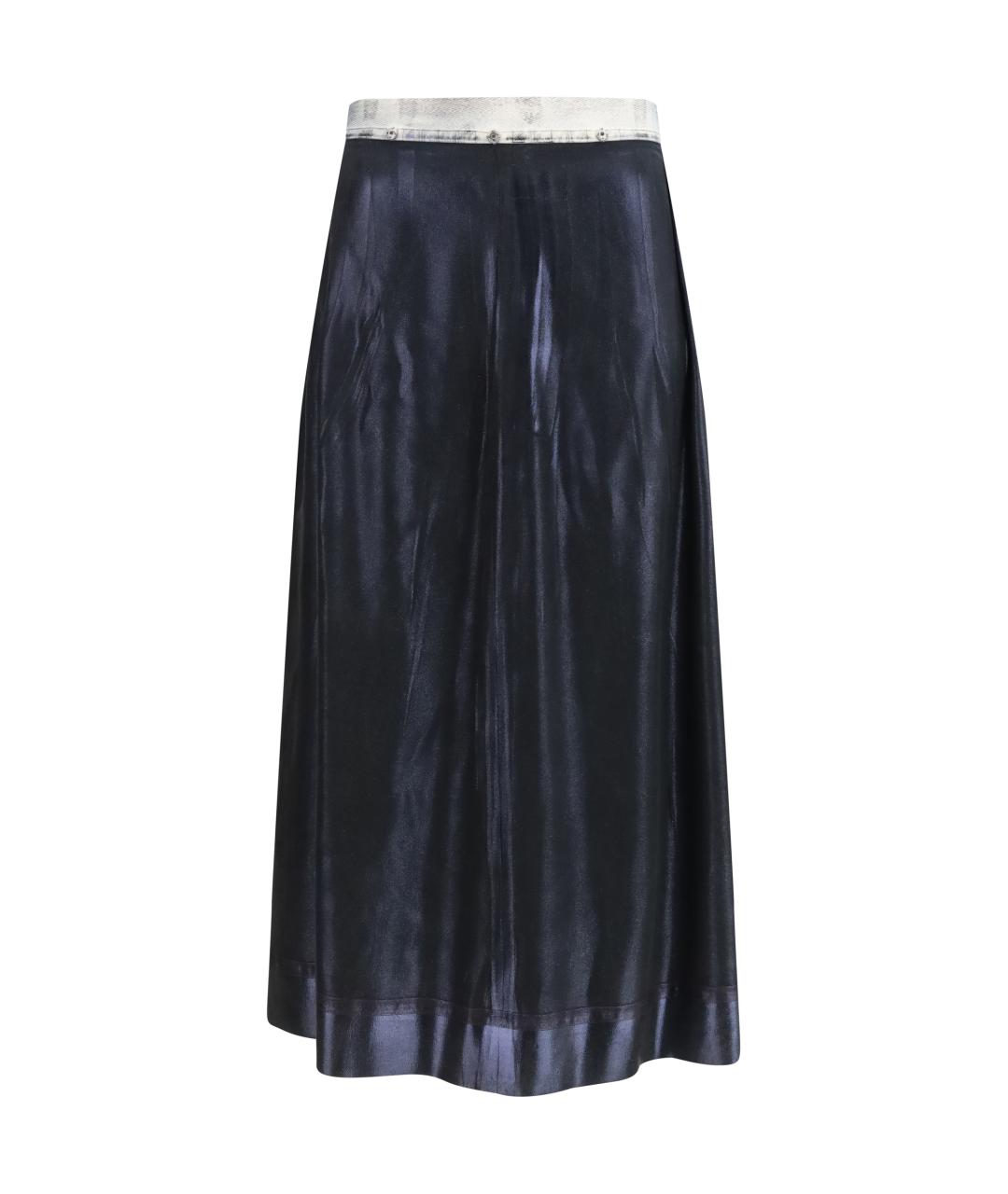 MAISON MARGIELA Черная ацетатная юбка миди, фото 1