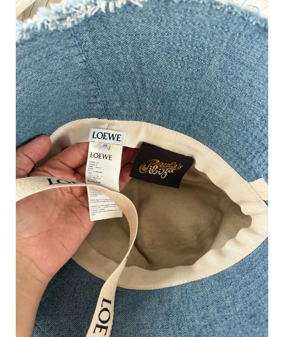 LOEWE Синяя хлопковая панама, фото 3