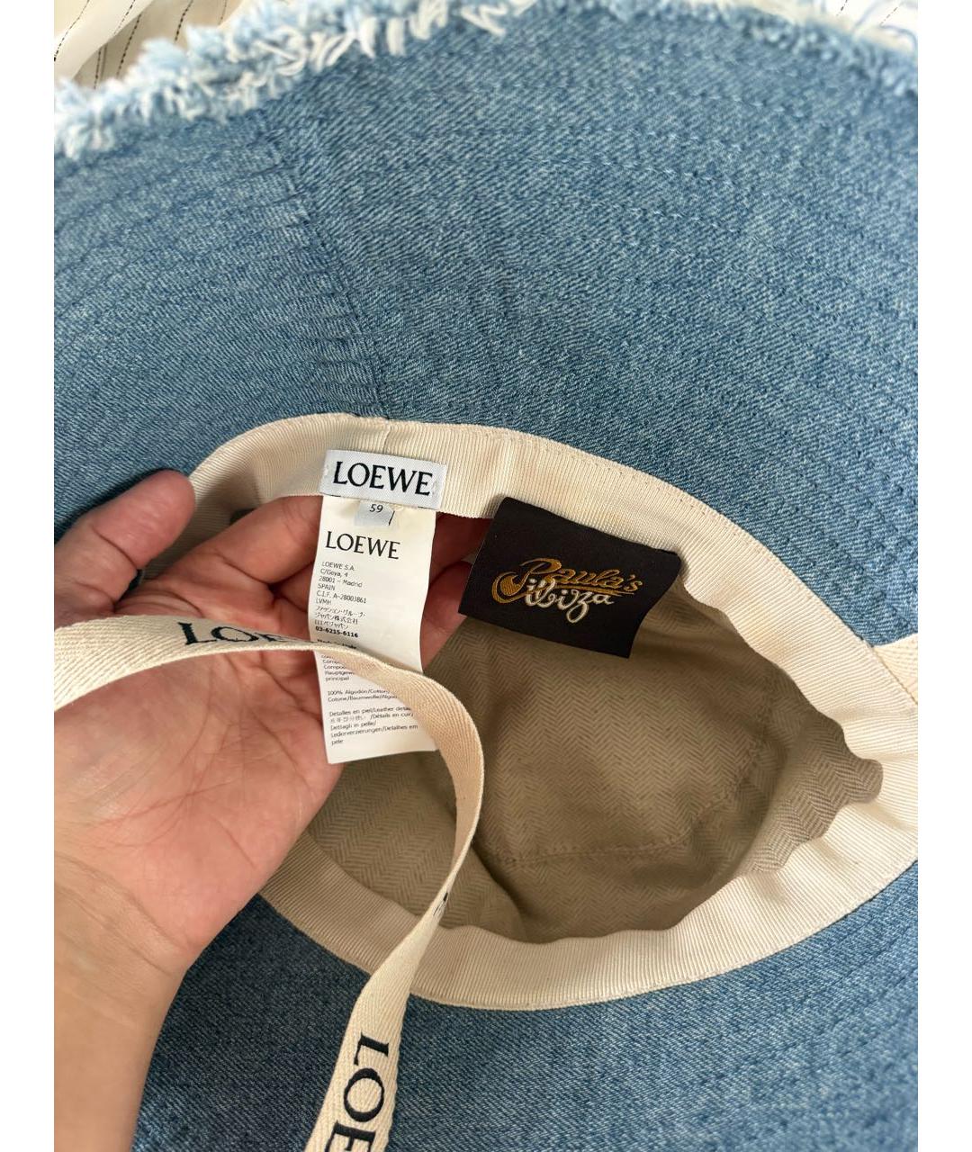 LOEWE Синяя хлопковая панама, фото 4