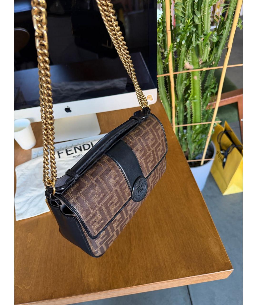 FENDI Коричневая сумка через плечо, фото 8