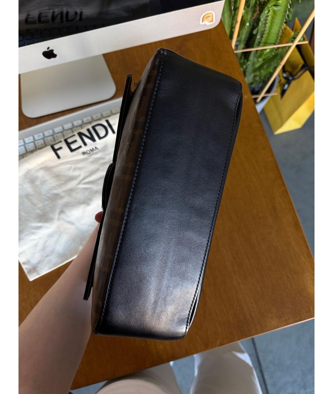 FENDI Коричневая сумка через плечо, фото 3