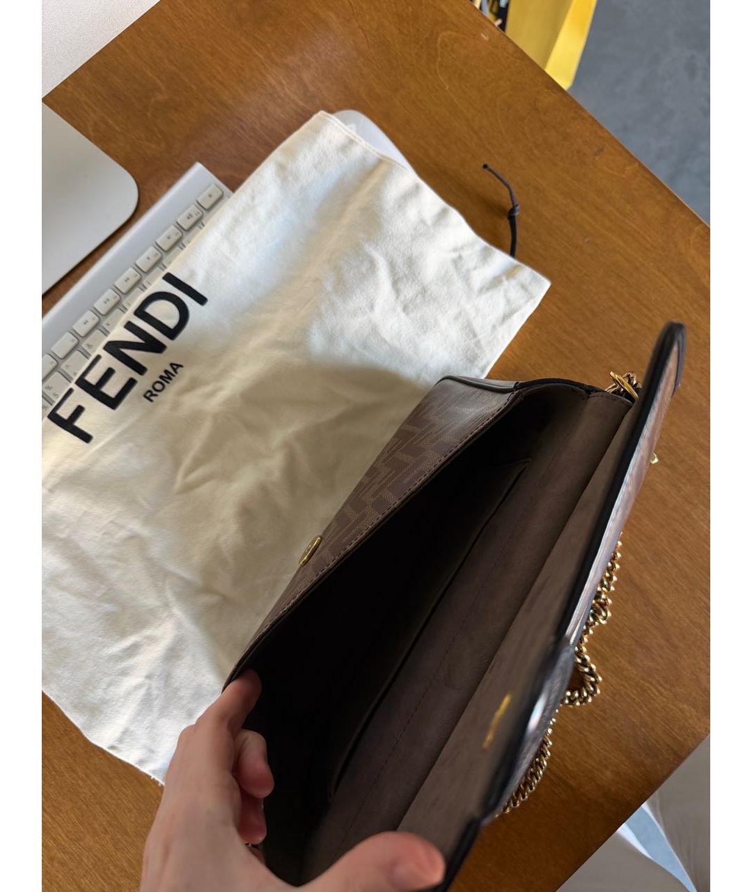 FENDI Коричневая сумка через плечо, фото 6