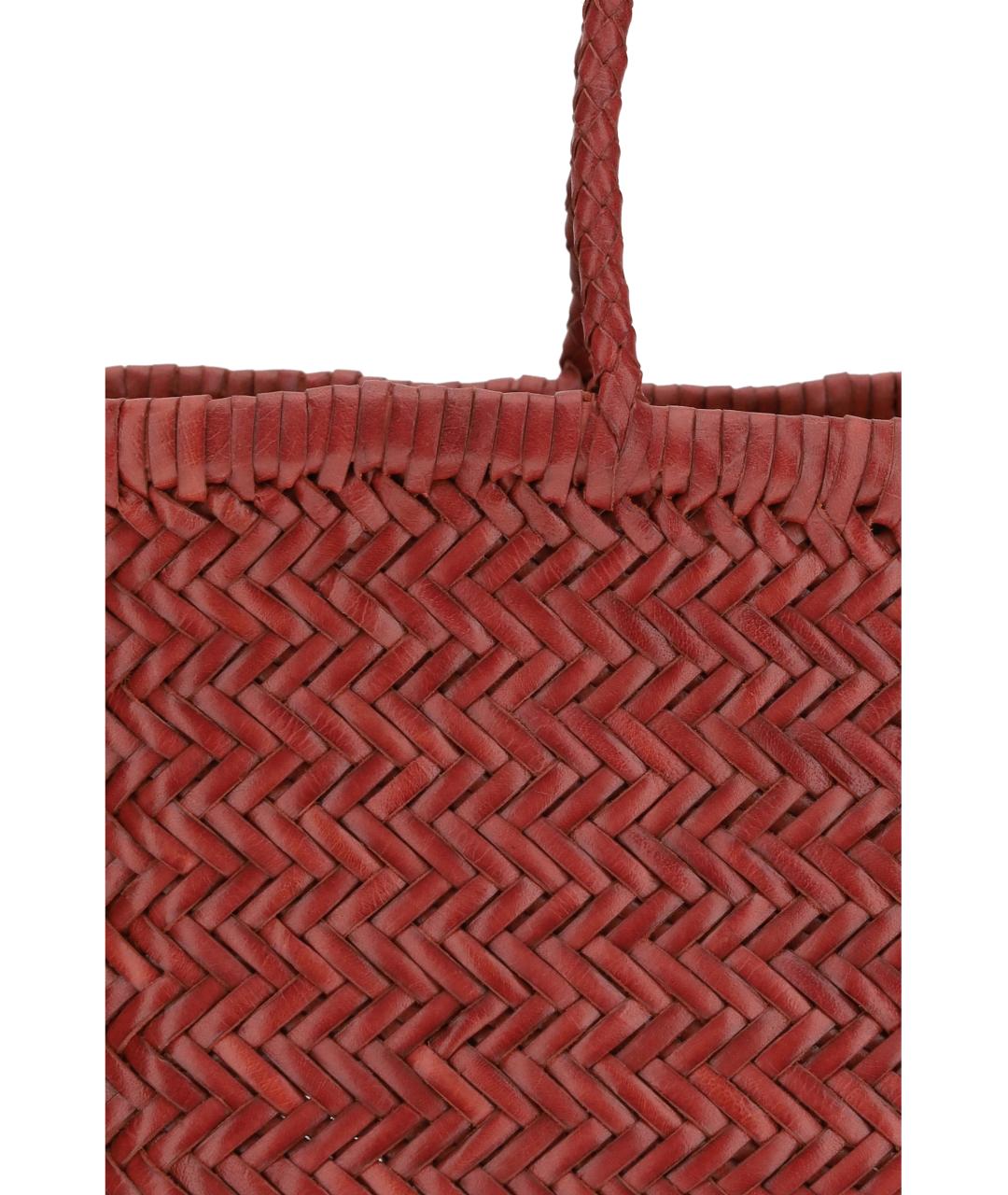 Dragon Diffusion Красная кожаная сумка тоут, фото 4